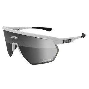 Lunettes Scicon Aerowing SCN-PP Blanches Verres Multi-Reflets Argent