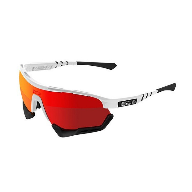 Lunettes Scicon Aerotech Blanches Verres SCN-PP Rouges Multi-Reflets