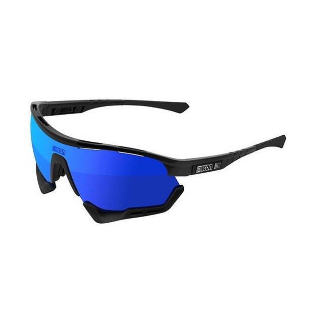 Lunettes Scicon Aerotech Noires Verres SCN-PP Bleu Multi-Reflets