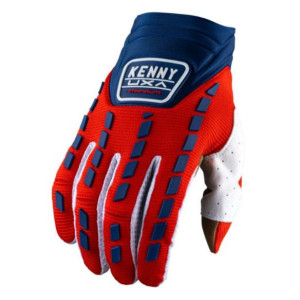 Gants VTT Kenny Tinanium Bleu Marine/Rouge