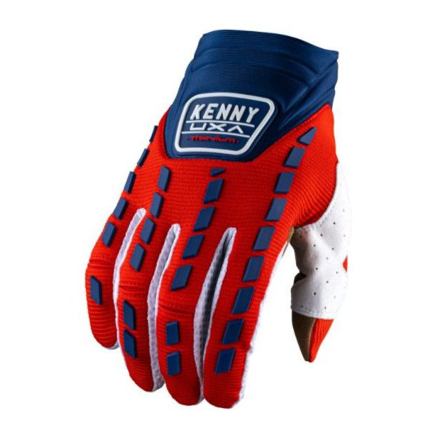 Gants VTT Kenny Tinanium Bleu Marine/Rouge