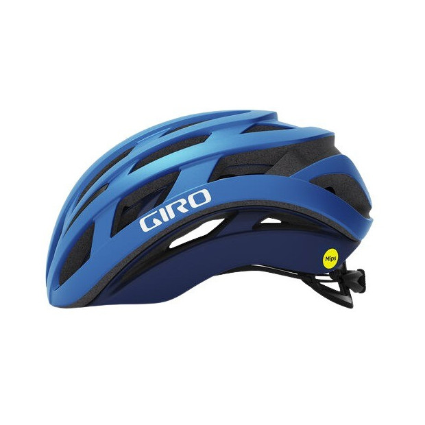 Casque Route Giro Helios Spherical MIPS Bleu Mat/Blanc