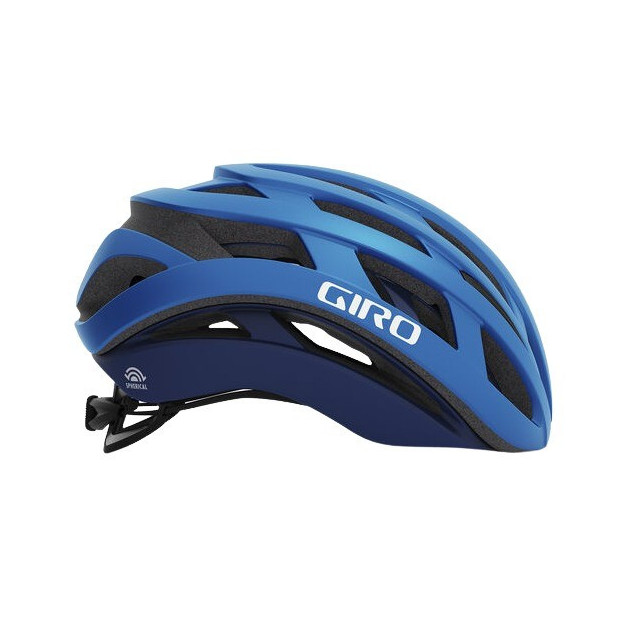 Casque Route Giro Helios Spherical MIPS Bleu Mat/Blanc