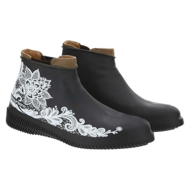 Couvre-Chaussures Tucano Urbano Footerine Noir/Fleur