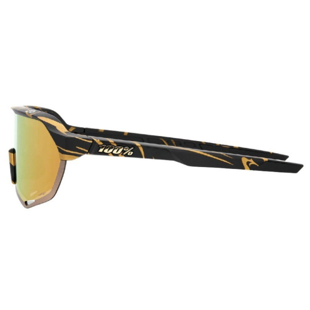 Lunettes 100% S2 Peter Sagan Noir et Or / Verres HiPER Dorés