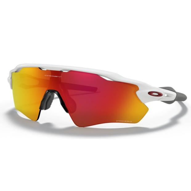 Lunettes vélo Oakley Radar EV Path  Blanc Poli - Prizm Ruby