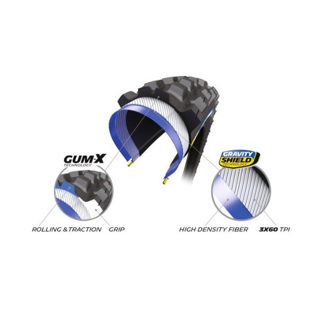 Pneu VTT Michelin Wild AM² Competition Line Tubeless Ready 27,5x2,40" (61-584) Noir