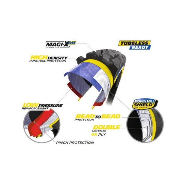 Pneu VTT Michelin Wild Enduro Rear Racing Line Tubeless Ready 29x2,40" (61-622) Noir