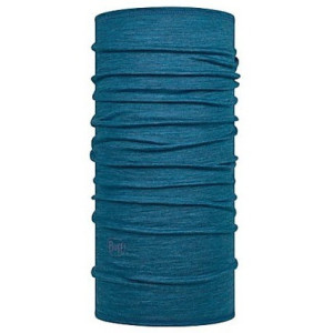 Tour de Cou Buff en Laine Mérinos Solid Dusty - Bleu 