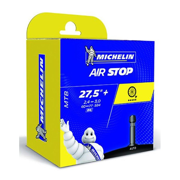 Chambre à Air VTT Michelin Airstop  27,5 PLUS 27,5x2,35/3,10" (60/77-584)