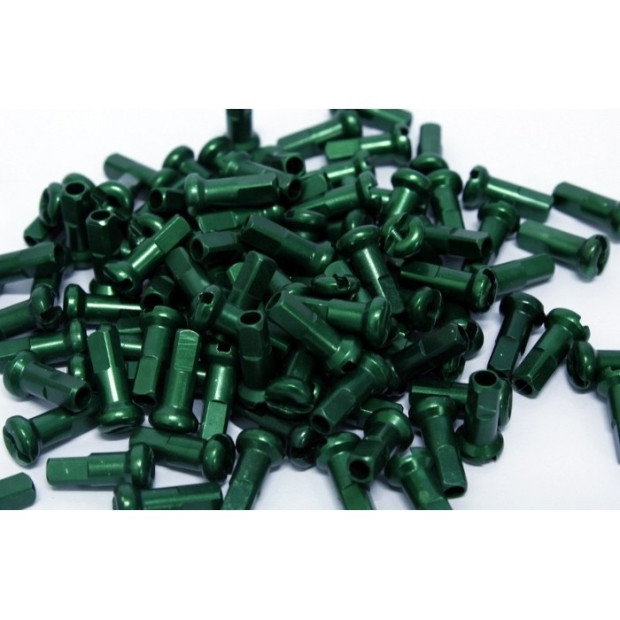 Ecrou rayon DT Swiss Aluminium 2/12 mm - Vert [x5]