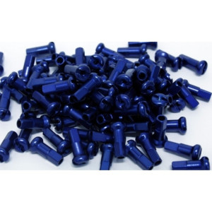 Ecrou rayon DT Swiss Aluminium 2/12 mm - Bleu [x5]