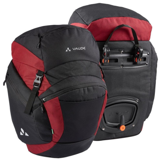 Paire de Sacoches de Voyage Vaude OnTour Back 46L Noir/Carmin