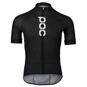 Maillot Route POC Essential Road Logo Noir Uranium
