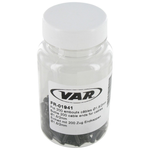 Embout de Câble Frein VAR Noir 1.8/2.00 mm (x200) 