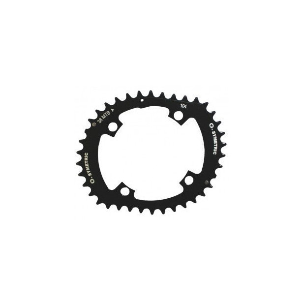 Plateaux VTT OSymetric Standard Triple 104/64mm 42/34/24 Dents Noir