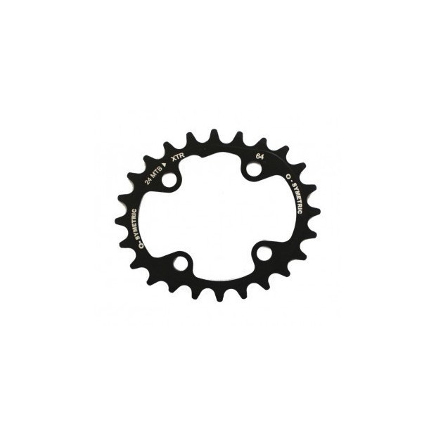 Plateaux VTT OSymetric Shimano XTR FC-M980 104/64mm 42/34/24 Dents Noir