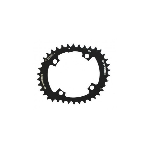 Plateau Externe VTT OSymetric Standard Double 104mm 38 Dents Noir