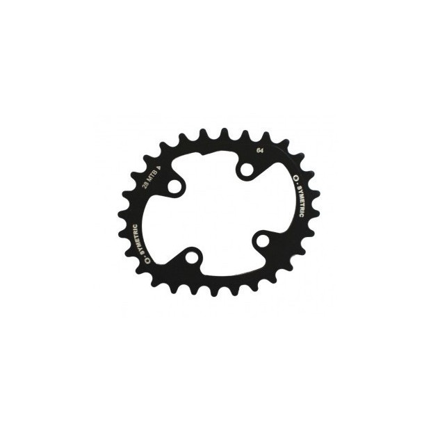 Plateau Interne VTT OSymetric Standard Double 64mm 28 Dents Noir