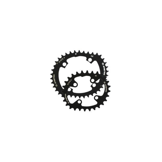 Kit Plateaux VTT OSymetric Shimano XTR FC-M980 104/64mm 38/28 Dents Noir