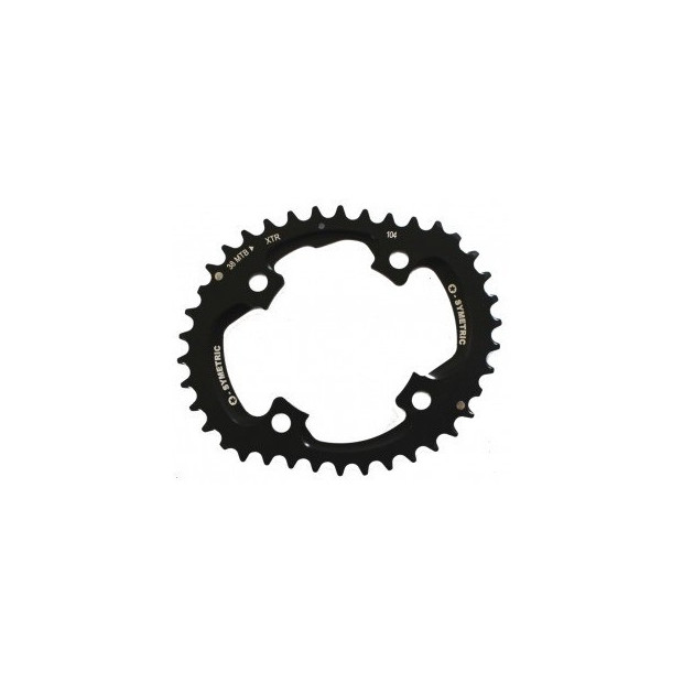 Kit Plateaux VTT OSymetric Shimano XTR FC-M980 104/64mm 38/28 Dents Noir