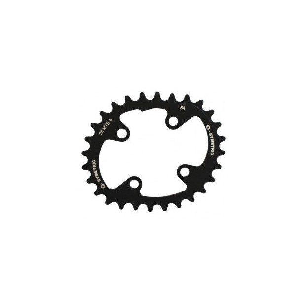 Kit Plateaux VTT OSymetric Shimano XTR FC-M980 104/64mm 38/28 Dents Noir