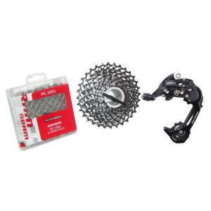 Dérailleur Arrière SRAM Rival + Chaîne PC 1051 + Cassette PG 1050 (11/32)