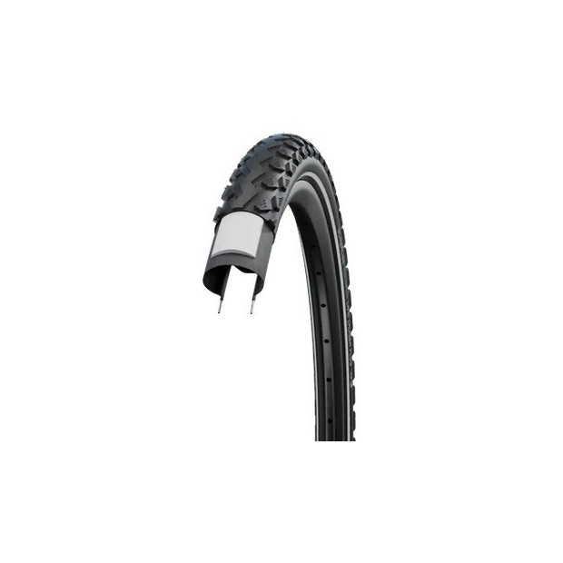 Pneu Trekking Schwalbe Land Cruiser Plus 26x2" Tube Type Rigides Noir Reflex