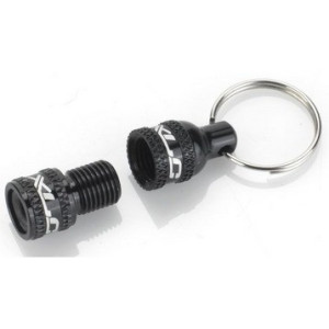 Porte-Clé Adaptateur de Valve XLC Schrader vers Presta Noir