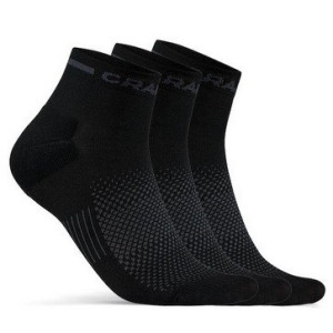 Chaussettes Eté Mi-Hautes Craft Core Dry Noir 3 Paires