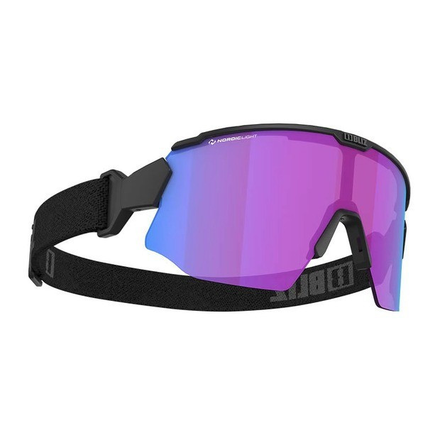 Lunettes Bliz Breeze Nano Noir Mat Verres Nordic Light Begonia Violet/Blue