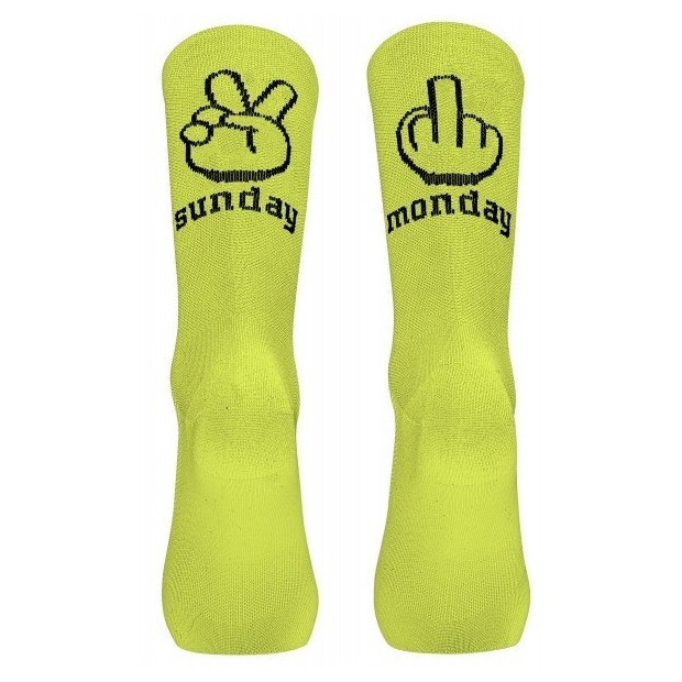 Chaussettes Eté Northwave Sunday Monday Jaune Fluo