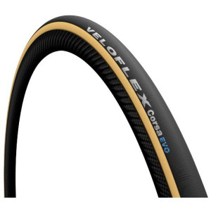 Pneu Route Veloflex Corsa Evo Tube Type Souple 700x23C Noir/Beige