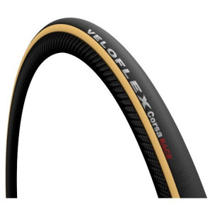 Pneu Route Veloflex Corsa Race Tube Type Souple 700x23C Noir/Beige