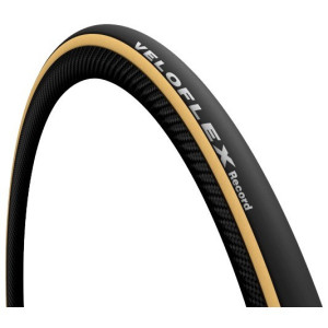 Pneu Triathlon/Contre-la-Montre Veloflex Record Tube Type Souple 700x23C Noir/Beige