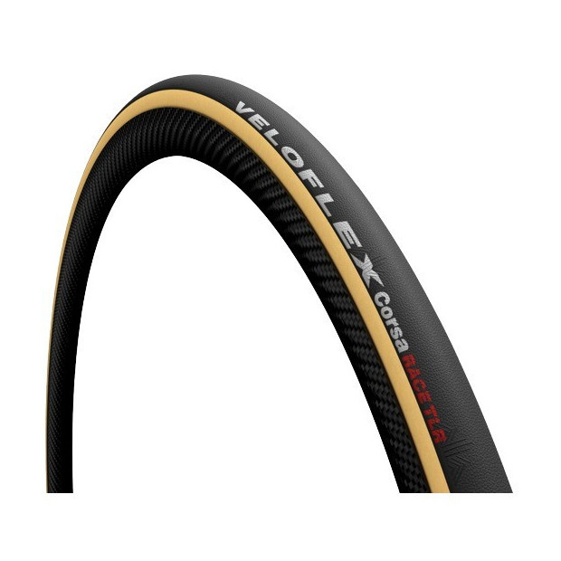 Pneu Route Veloflex Corsa Race TLR Souple 700x25C Noir/Beige