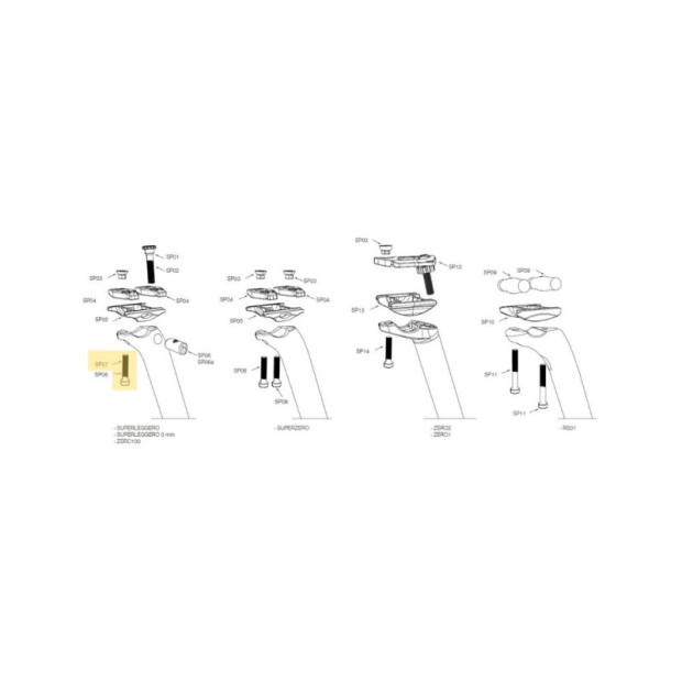 Vis de Fixation M6 pour Tiges de Selle Deda Elementi