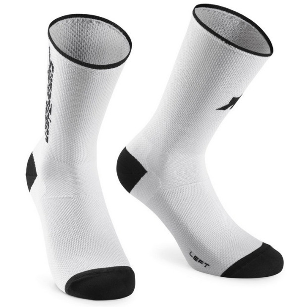 Chaussettes Assos RS Superleger -  Blanc/Noir