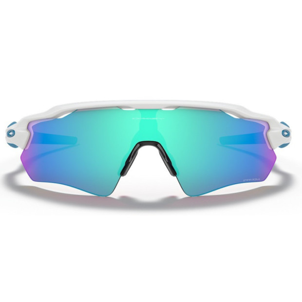 Lunettes vélo Oakley Radar EV Path Blanc-Bleu Poli - Prizm Sapphire