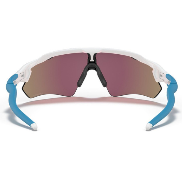 Lunettes vélo Oakley Radar EV Path Blanc-Bleu Poli - Prizm Sapphire