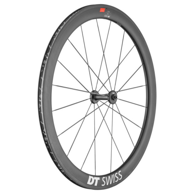 Roue Avant Route Carbone DT Swiss ARC 1100 Dicut 48mm Frein sur Jante