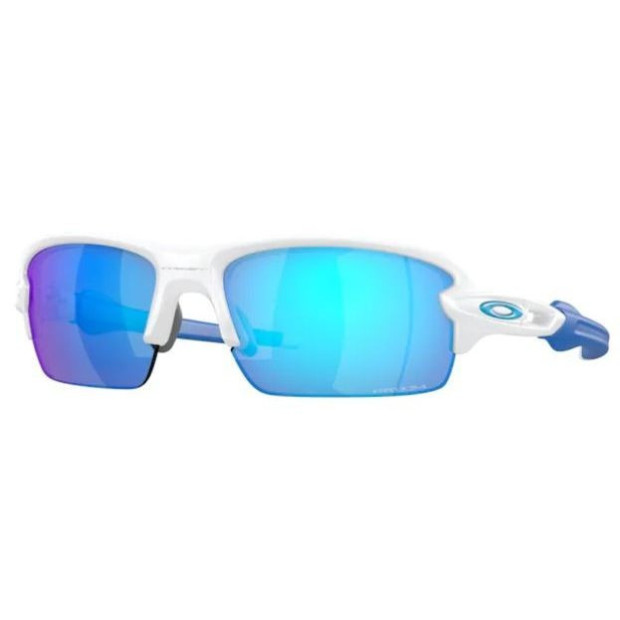 Lunettes Oakley Flak XS Blanc Poli - Verres Prizm Sapphire