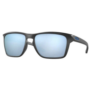 Lunettes Oakley Sylas Matte Black - Verres Prizm Deep Water Polarized Logo Bleu Foncé