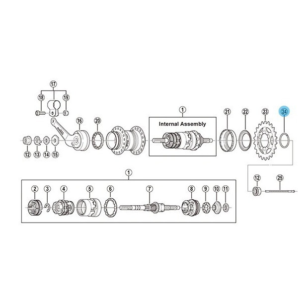 Anneau Elastique C Shimano pour Nexus 3 vitesses SG-3C41