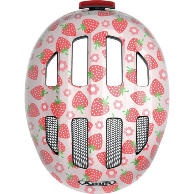 Casque Enfant Abus Smiley 3.0 LED Rose Fraise