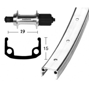 Roue Arrière Ville Winora Moyeu Shimano TX500 28x1 3/8" 8/10V