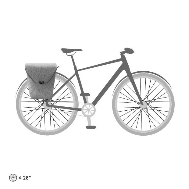 Sacoche Arrière Ortlieb Velo-Shopper 18L Gris Ciment