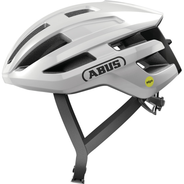 Casque Route/Gravel Abus PowerDome MIPS Blanc Brillant