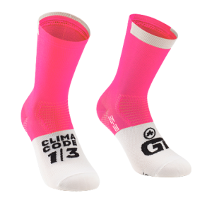 Chaussettes Eté Assos GT C2 16cm Rose Fluo