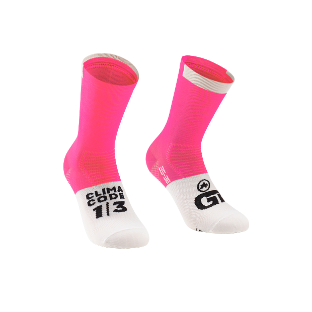 Chaussettes Eté Assos GT C2 16cm Rose Fluo